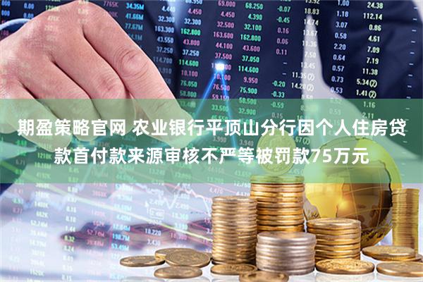 期盈策略官网 农业银行平顶山分行因个人住房贷款首付款来源审核不严等被罚款75万元