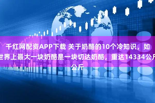 千红网配资APP下载 关于奶酪的10个冷知识，如世界上最大一块奶酪是一块切达奶酪，重达14334公斤