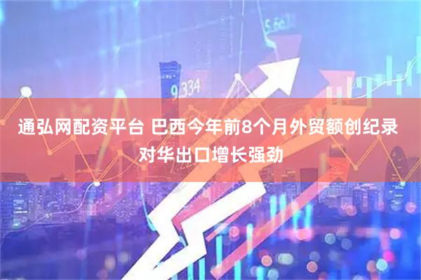 通弘网配资平台 巴西今年前8个月外贸额创纪录 对华出口增长强劲
